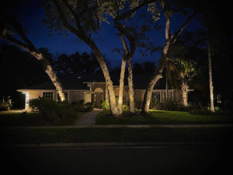 Full residential landscape lighting install in Orlando, FL